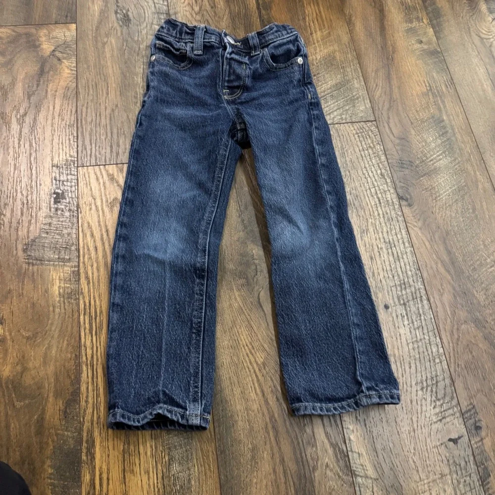 Old Navy Boys 5T Jeans Bundle Baggy Carpenter & Straight Leg Blue Denim 2 Pack